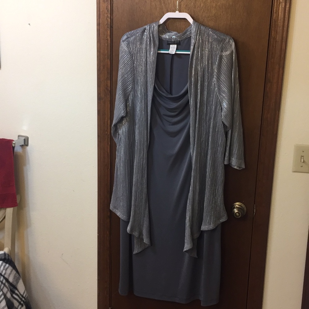 Connected Apparel 22W Gray/Silver Dress